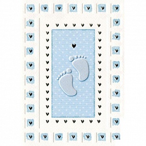 Открытка - Отпечаток ступни малыша, с конвертом (Turnowsky, MO5390Bk)